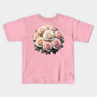 beautiful bunch of roses in a bouquet Kids T-Shirt